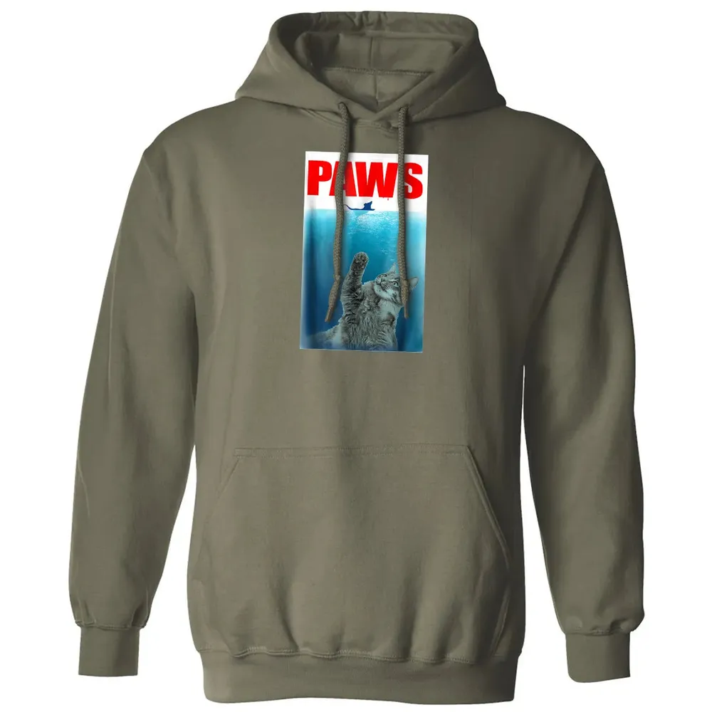 Paws Cat and Mouse  Cute Funny Cat Lover Classic Unisex Hoodie - 4