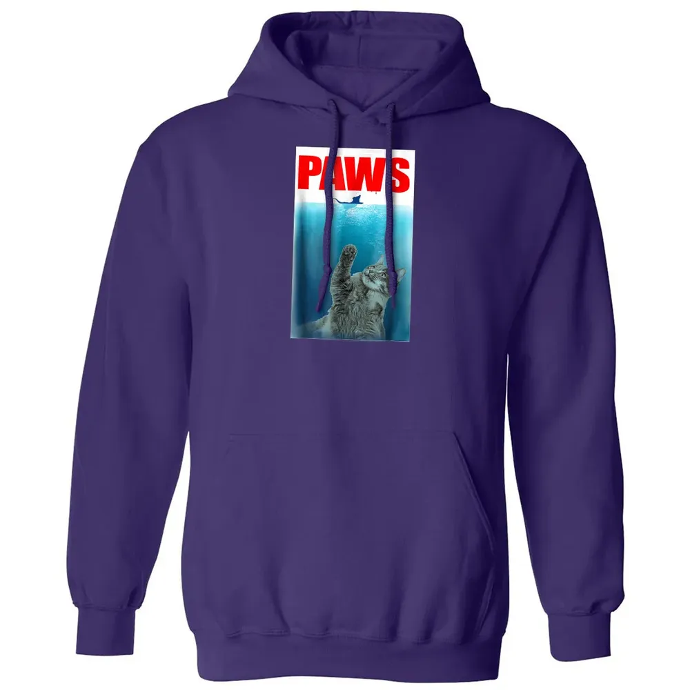 Paws Cat and Mouse  Cute Funny Cat Lover Classic Unisex Hoodie - 6