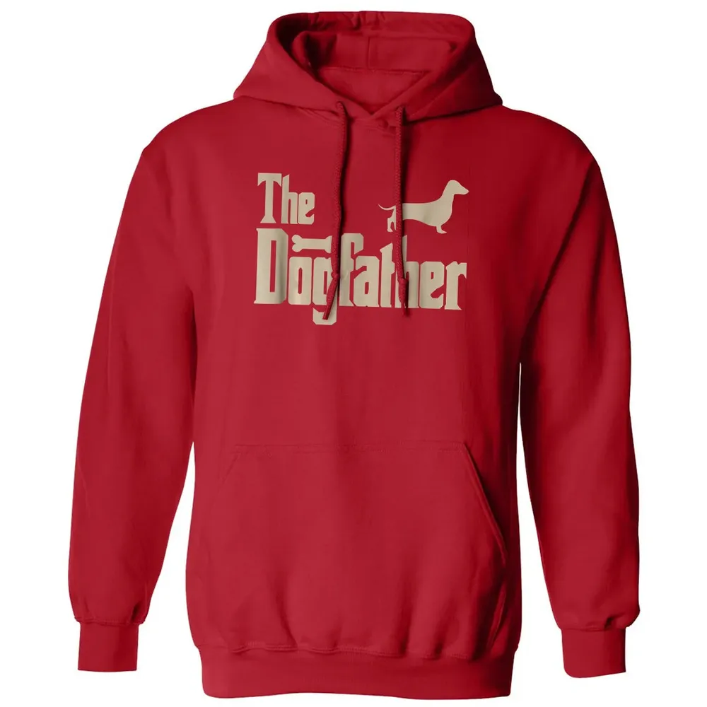 Mens Dachshund Dog Lovers Gifts "The Dogfather" Men  s Classic Unisex Hoodie - 5