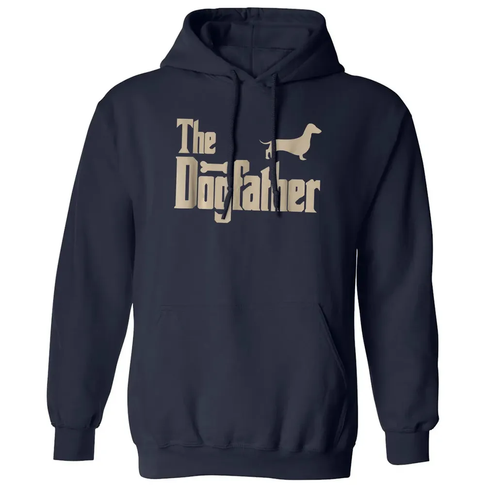 Mens Dachshund Dog Lovers Gifts "The Dogfather" Men  s Classic Unisex Hoodie - 2
