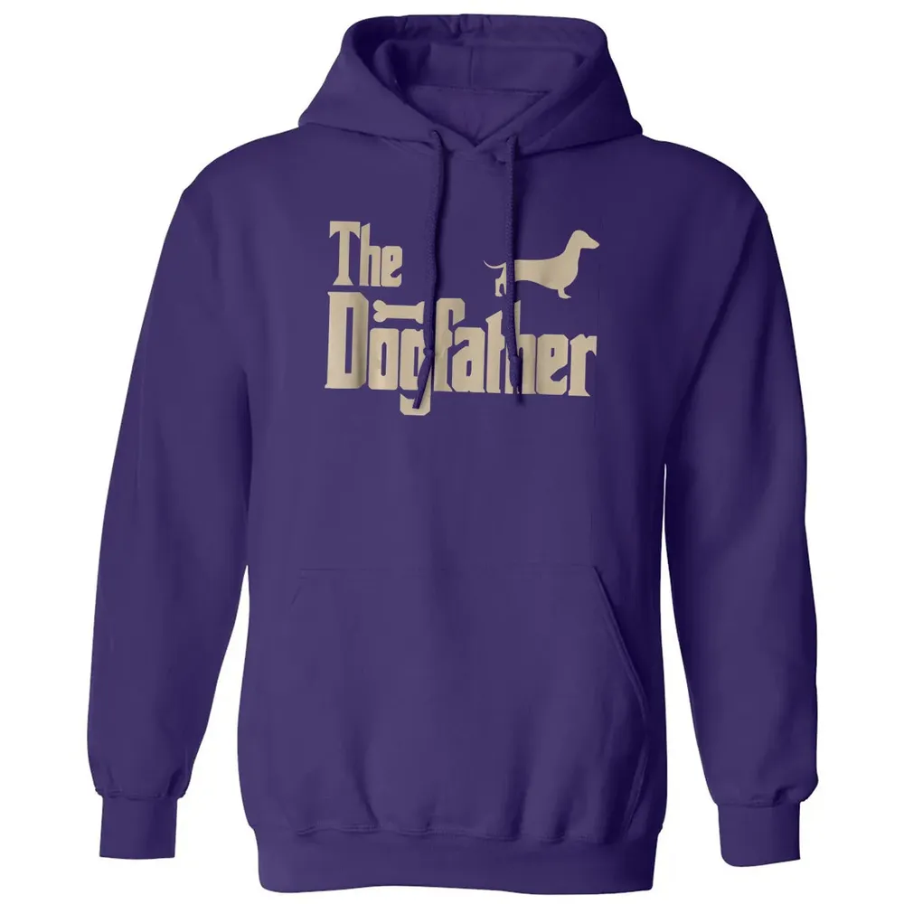 Mens Dachshund Dog Lovers Gifts "The Dogfather" Men  s Classic Unisex Hoodie - 6