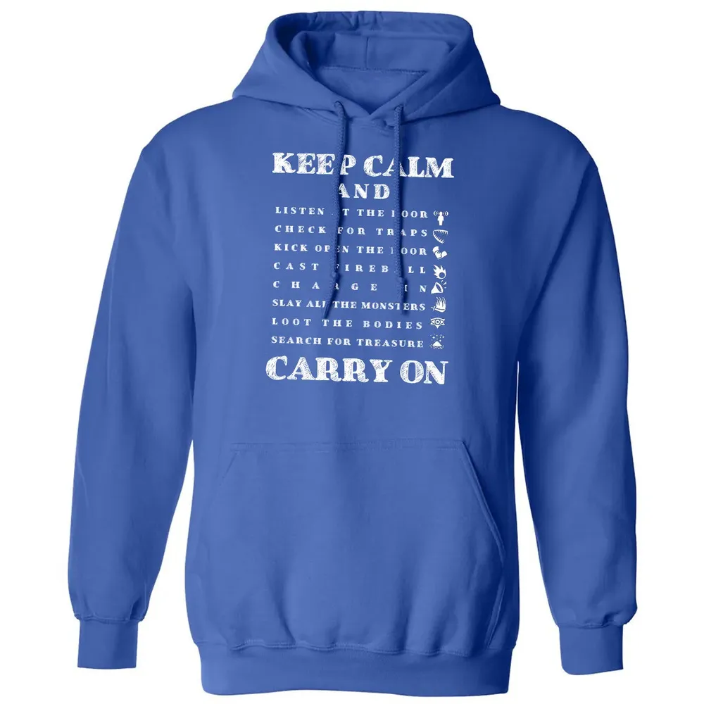 Keep Calm And Carry On Classic Unisex Hoodie - 9