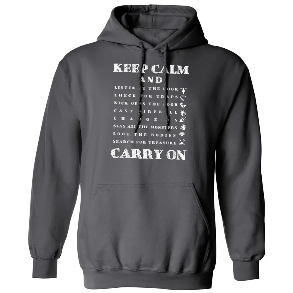 Keep Calm And Carry On Classic Unisex Hoodie - 7