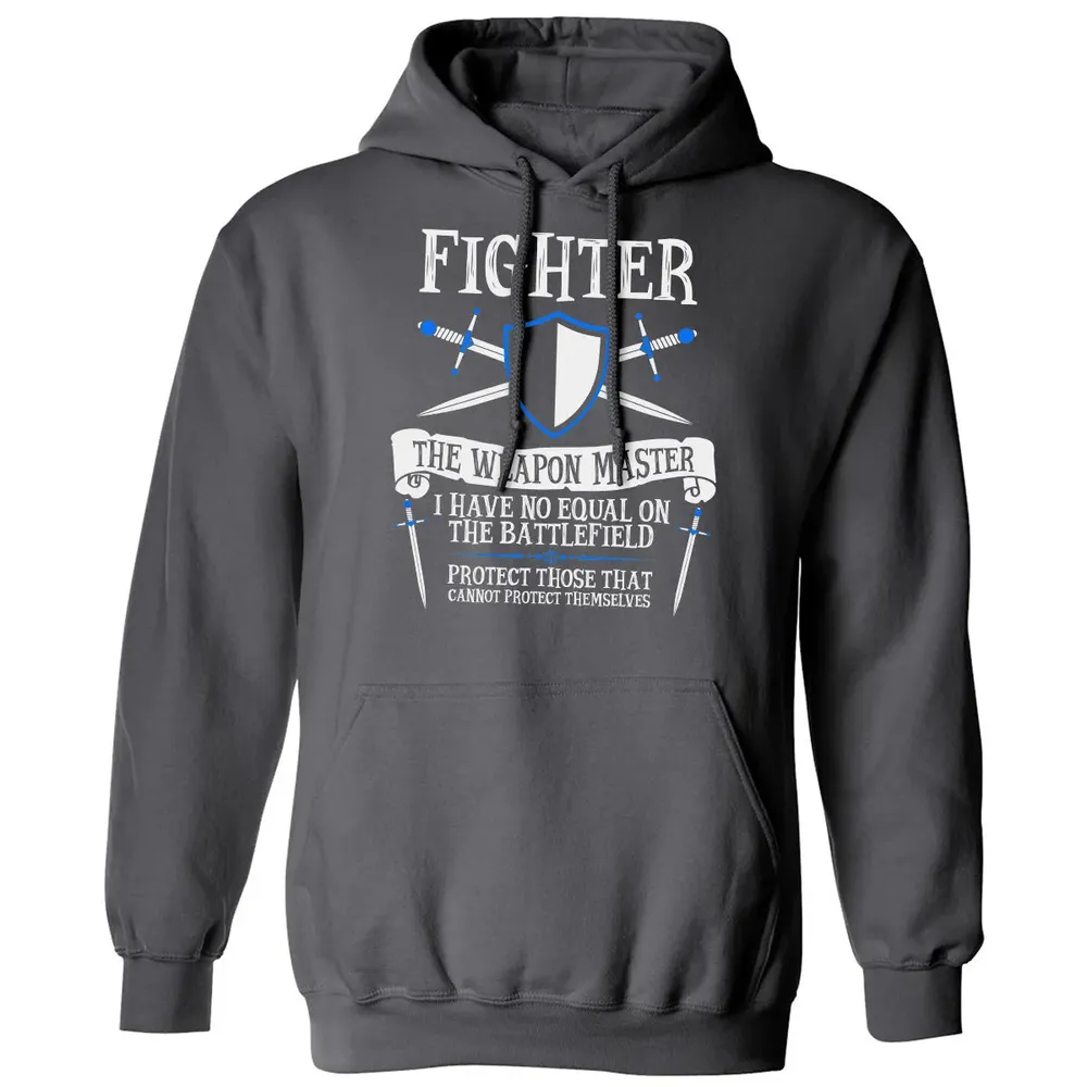 FIGHTER, THE WEAPON MASTER  (Black) Classic Unisex Hoodie - 7