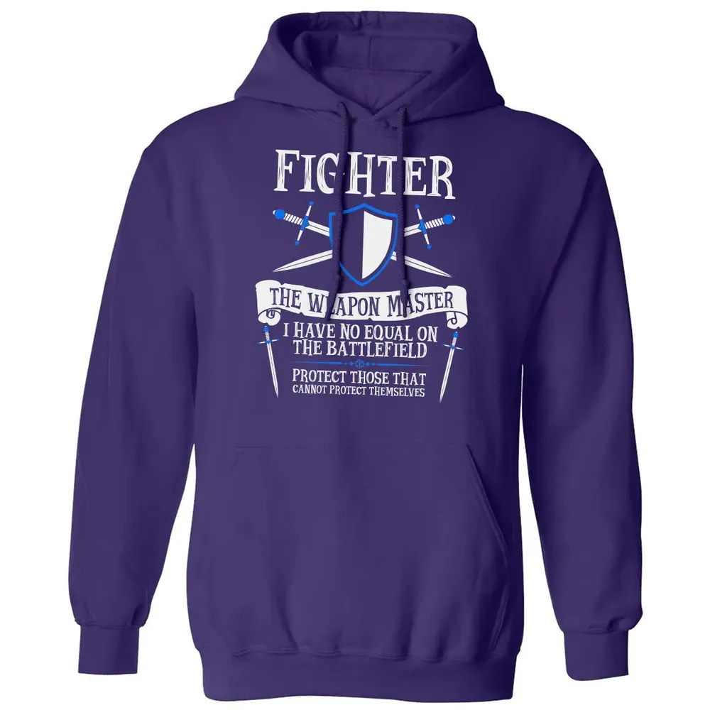 FIGHTER, THE WEAPON MASTER  (Black) Classic Unisex Hoodie - 6