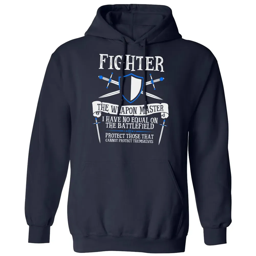 FIGHTER, THE WEAPON MASTER  (Black) Classic Unisex Hoodie - 2