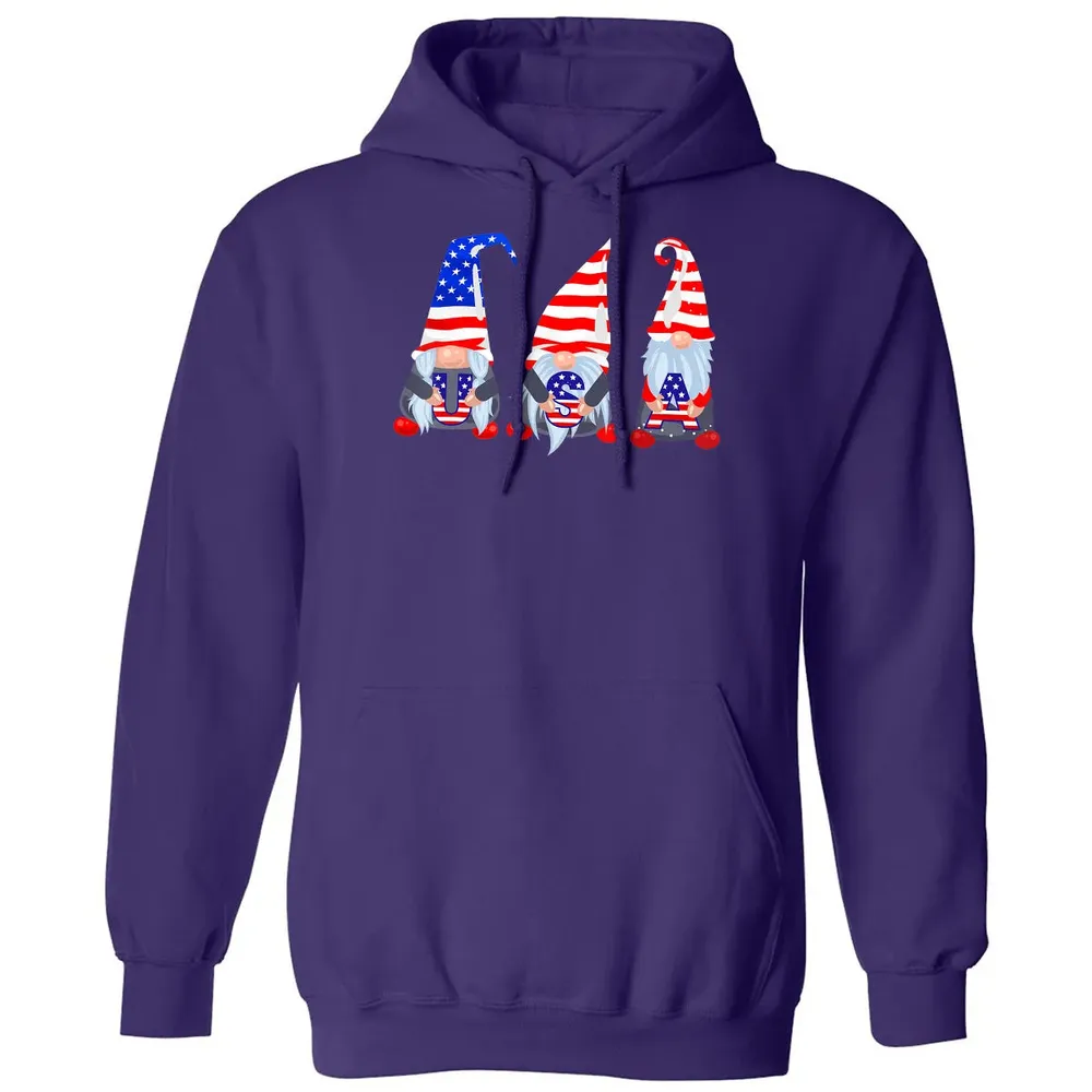 4th Of July 2020 Gnomes  Funny American USA Patriotic Classic Unisex Hoodie - 6