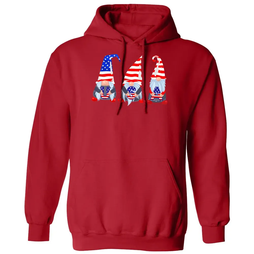 4th Of July 2020 Gnomes  Funny American USA Patriotic Classic Unisex Hoodie - 5