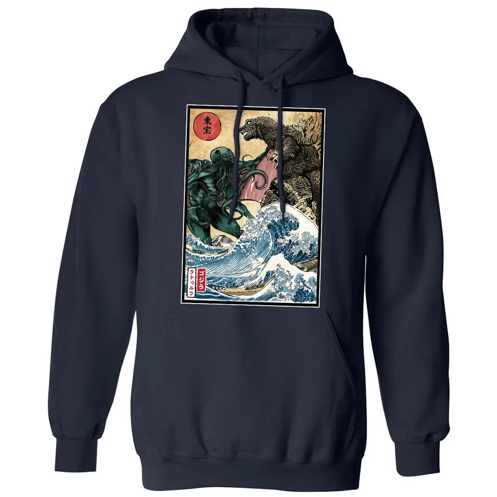King of the Monsters vs Great Old One Classic Unisex Hoodie - 2