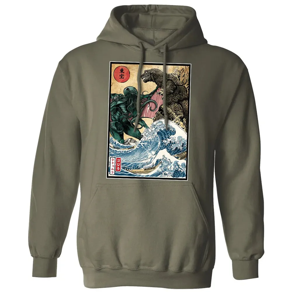 King of the Monsters vs Great Old One Classic Unisex Hoodie - 4