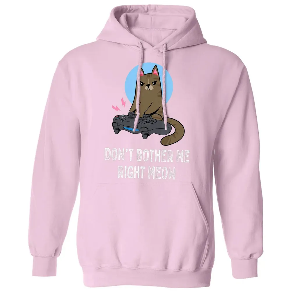 Don't Bother Me Right Meow   Funny Video Gamer & Cat Lover Classic Unisex Hoodie - 3