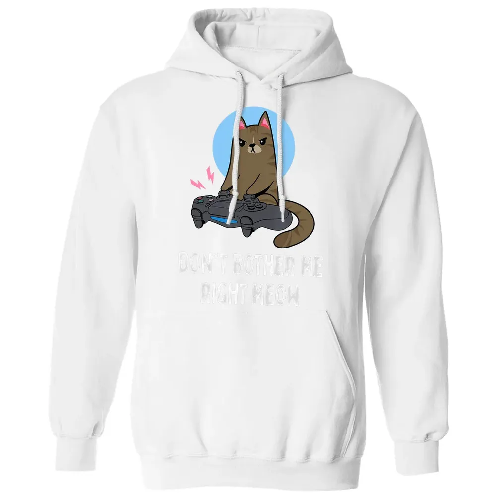 Don't Bother Me Right Meow   Funny Video Gamer & Cat Lover Classic Unisex Hoodie - 11