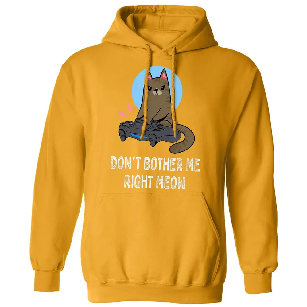 Don't Bother Me Right Meow   Funny Video Gamer & Cat Lover Classic Unisex Hoodie - 12