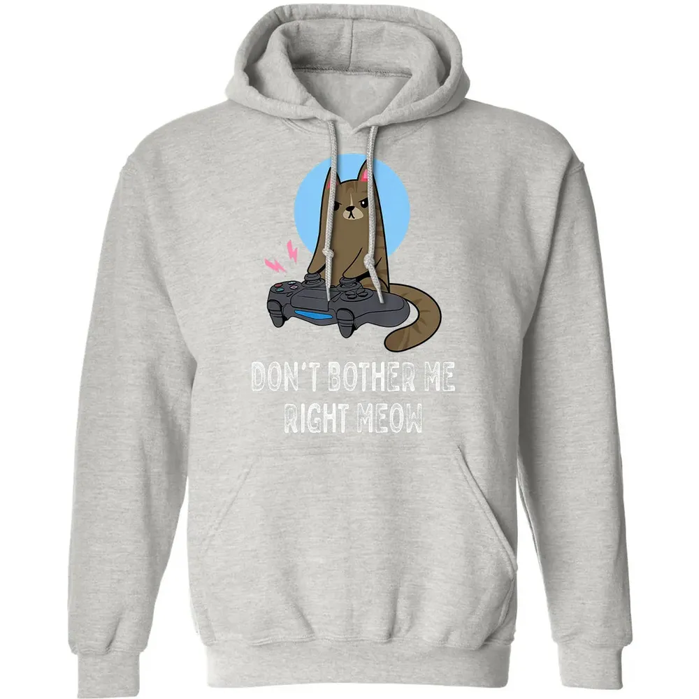 Don't Bother Me Right Meow   Funny Video Gamer & Cat Lover Classic Unisex Hoodie - 8