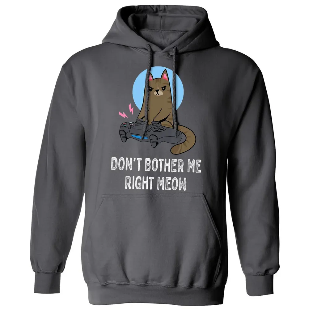 Don't Bother Me Right Meow   Funny Video Gamer & Cat Lover Classic Unisex Hoodie - 7