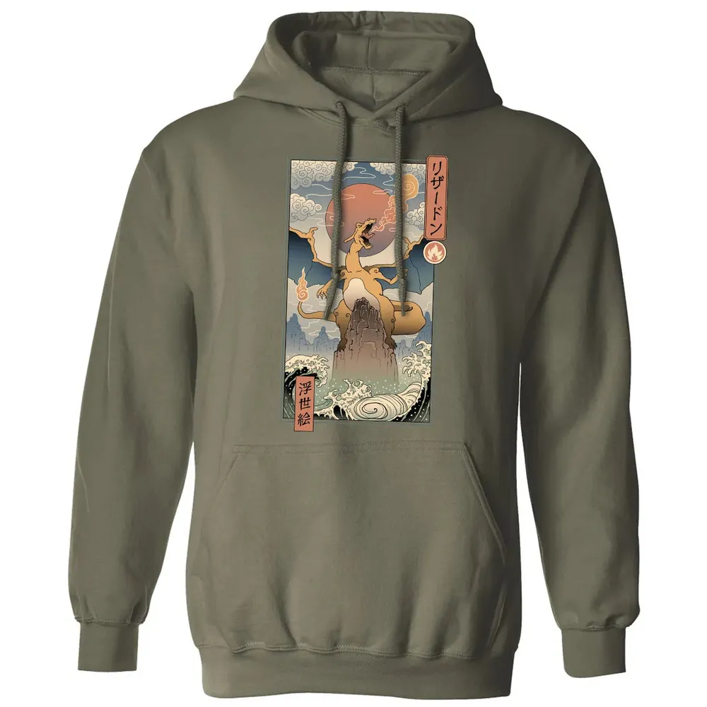 Charizard Ukiyo-e Classic Unisex Hoodie - 4