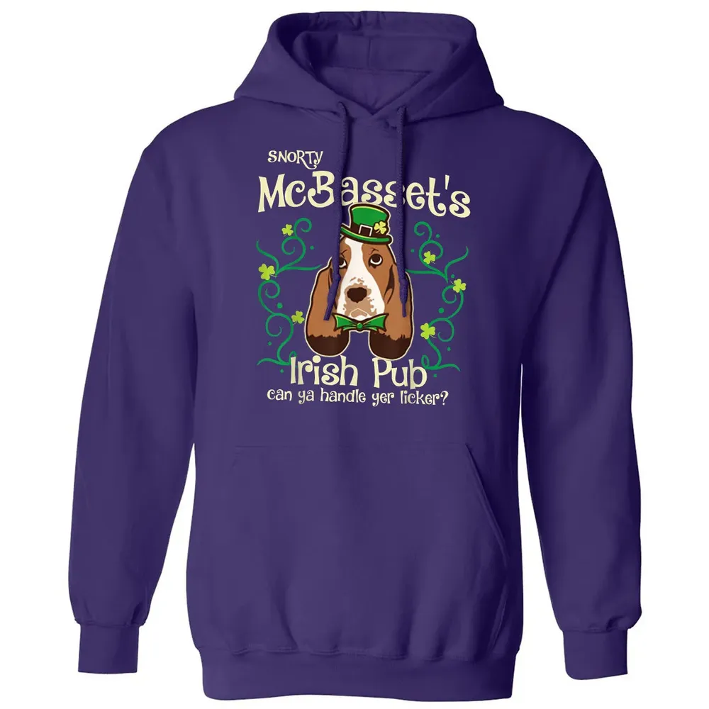 Basset Hound Dog Gifts St Patricks Day Classic Unisex Hoodie - 6