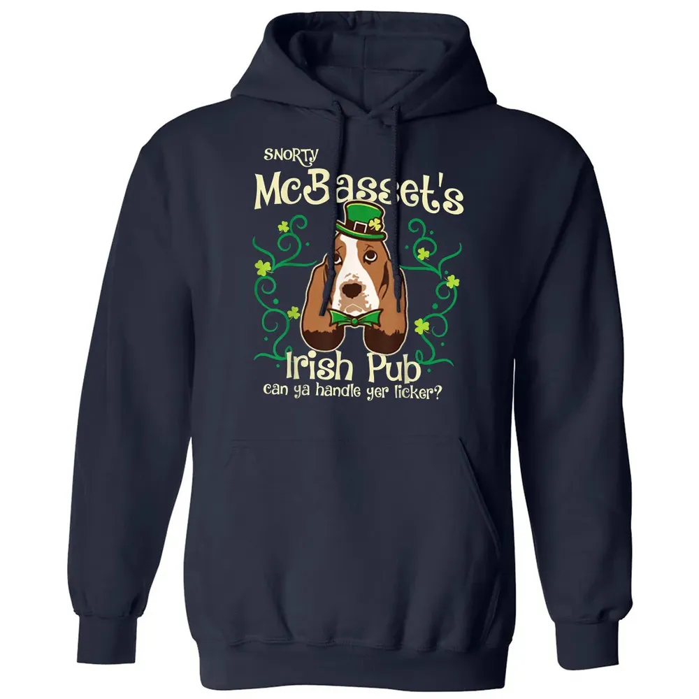 Basset Hound Dog Gifts St Patricks Day Classic Unisex Hoodie - 2