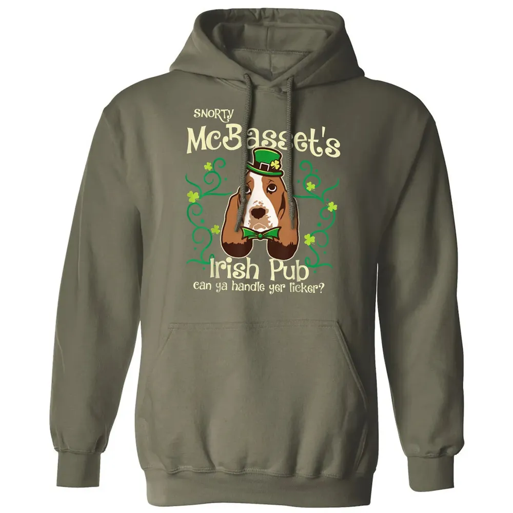 Basset Hound Dog Gifts St Patricks Day Classic Unisex Hoodie - 4