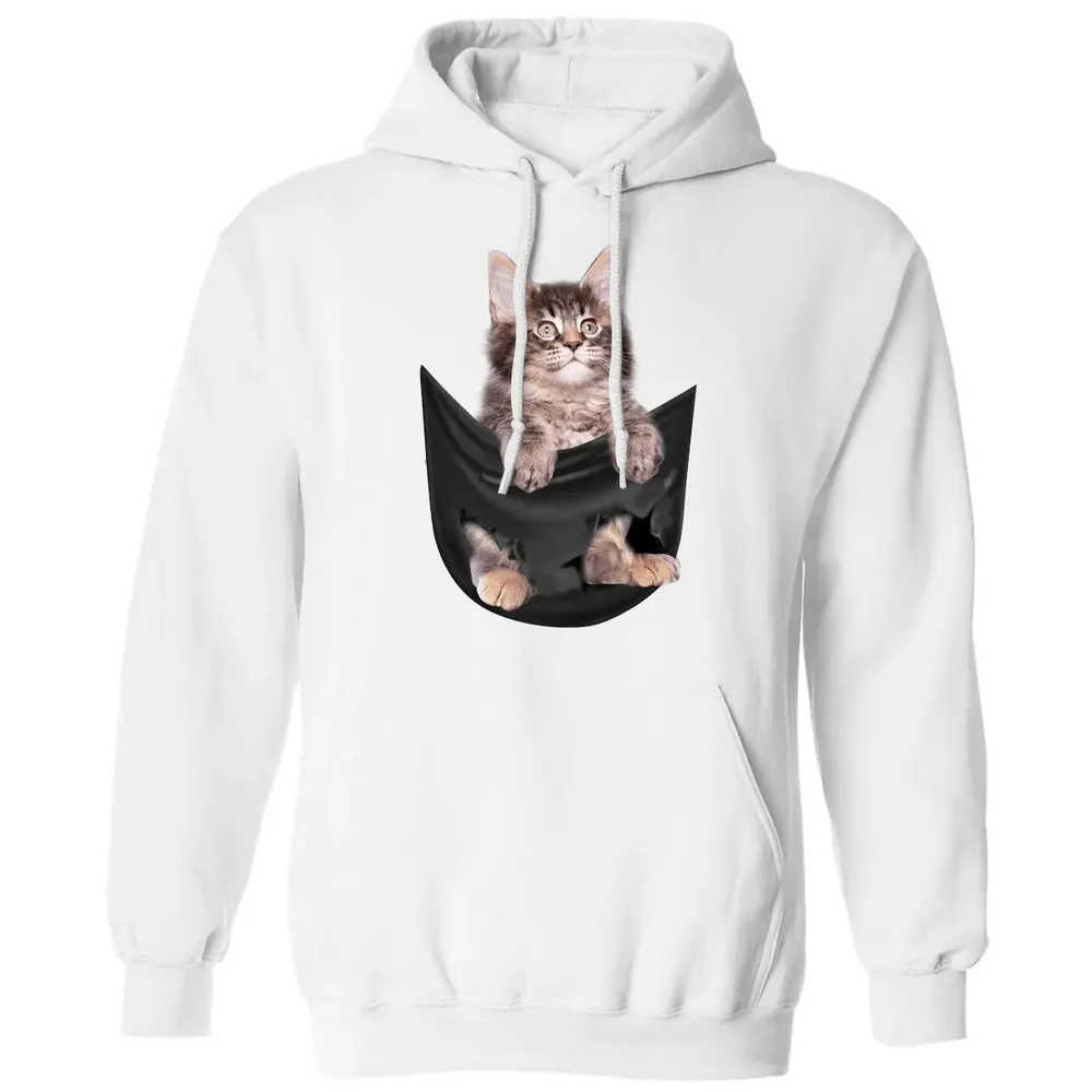 Maine Coon in pocket Classic Unisex Hoodie - 11