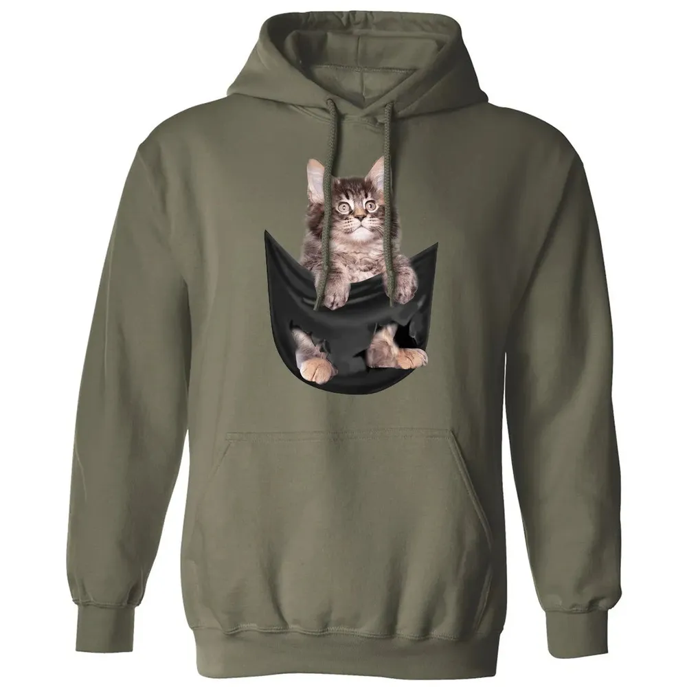 Maine Coon in pocket Classic Unisex Hoodie - 4