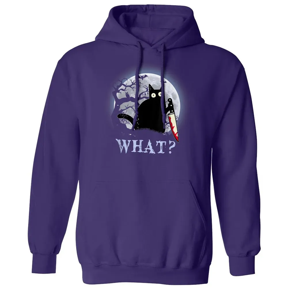 Cat What? Murderous Halloween Classic Unisex Hoodie - 6