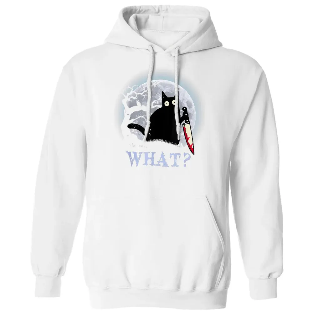 Cat What? Murderous Halloween Classic Unisex Hoodie - 11