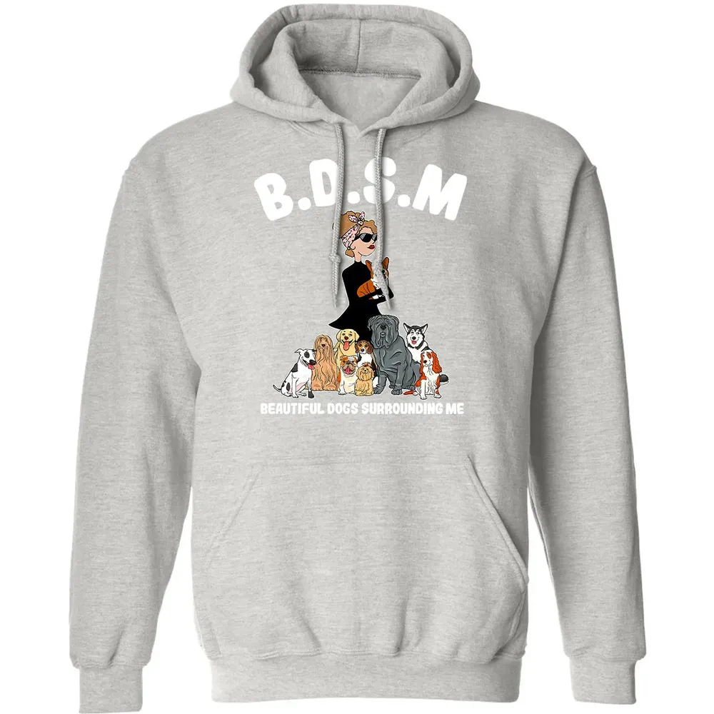 Beautiful Dogs Surrounding Me Classic Unisex Hoodie - 8