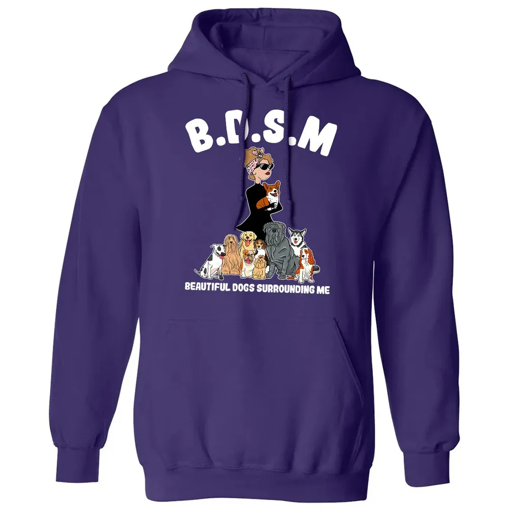 Beautiful Dogs Surrounding Me Classic Unisex Hoodie - 6