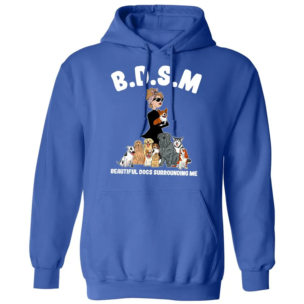 Beautiful Dogs Surrounding Me Classic Unisex Hoodie - 9