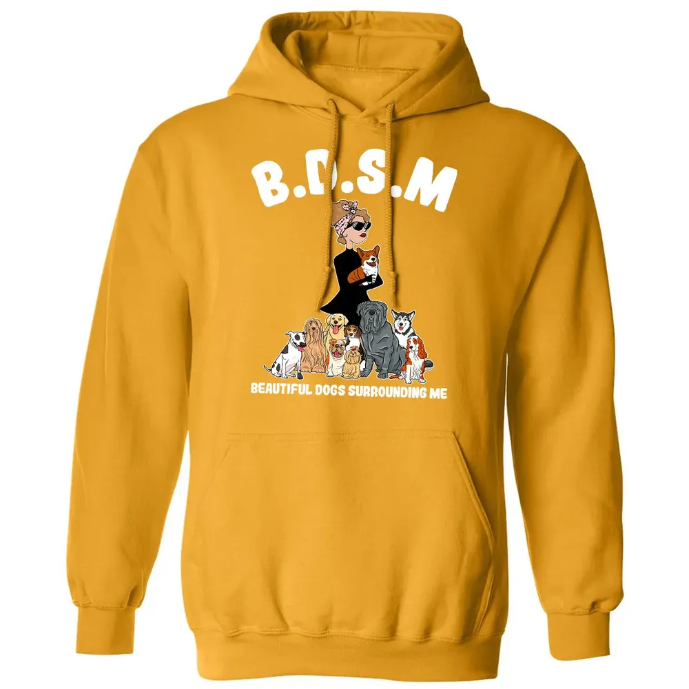 Beautiful Dogs Surrounding Me Classic Unisex Hoodie - 12