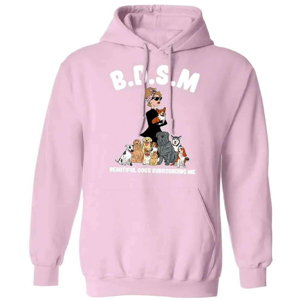 Beautiful Dogs Surrounding Me Classic Unisex Hoodie - 3