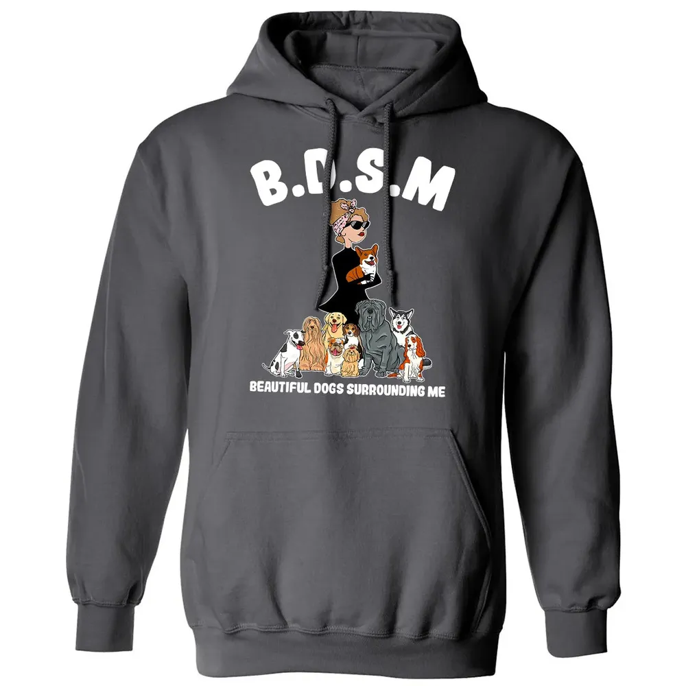 Beautiful Dogs Surrounding Me Classic Unisex Hoodie - 7