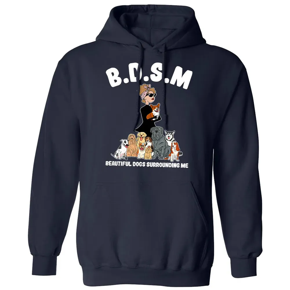 Beautiful Dogs Surrounding Me Classic Unisex Hoodie - 2