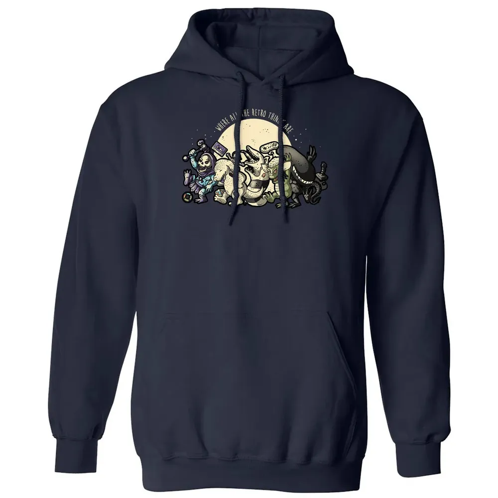 Where All The Retro Things Are Classic Unisex Hoodie - 2
