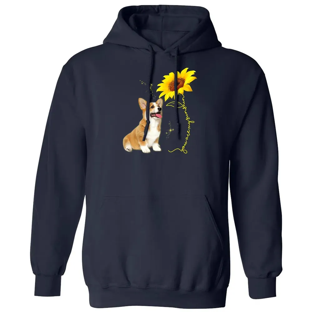 You Are My Sunshine Sunflower Corgi Lover Classic Unisex Hoodie - 2