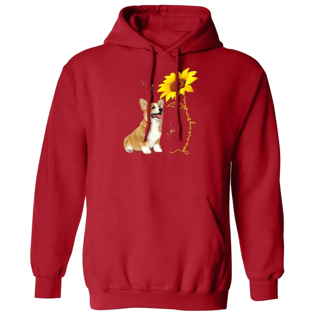 You Are My Sunshine Sunflower Corgi Lover Classic Unisex Hoodie - 5