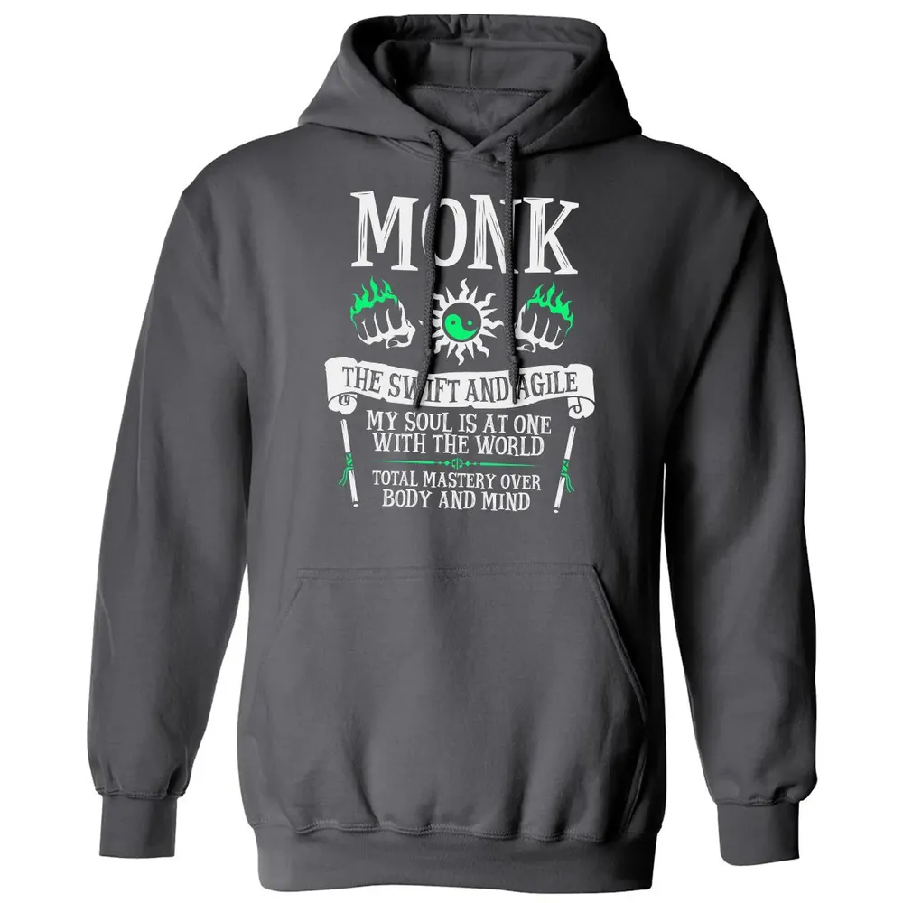 MONK, THE SWIFT AND AGILE (White) Classic Unisex Hoodie - 7