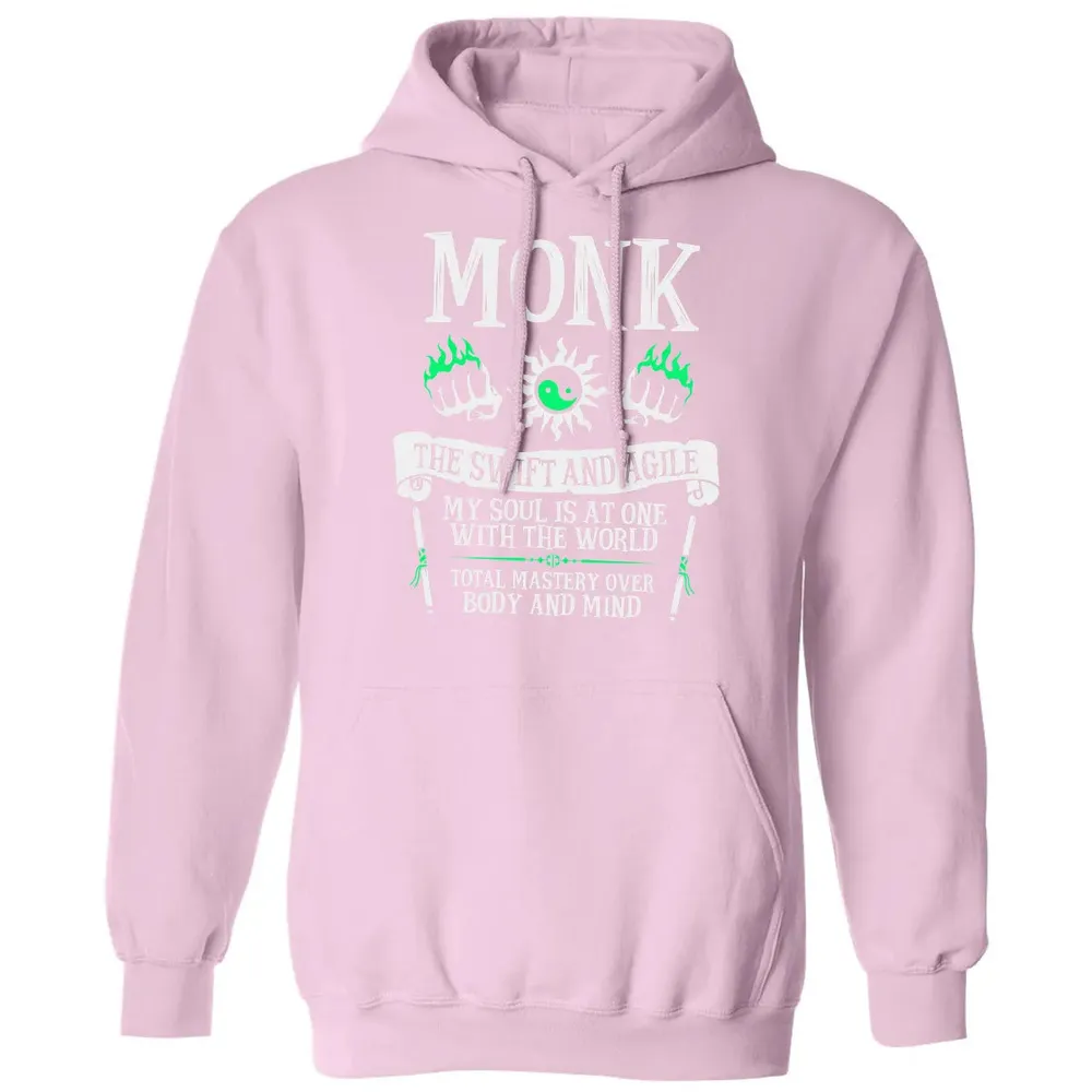 MONK, THE SWIFT AND AGILE (White) Classic Unisex Hoodie - 3