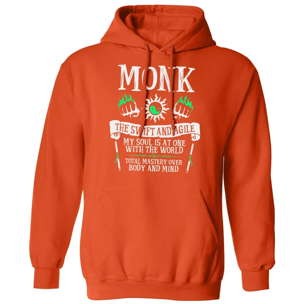 MONK, THE SWIFT AND AGILE (White) Classic Unisex Hoodie - 10