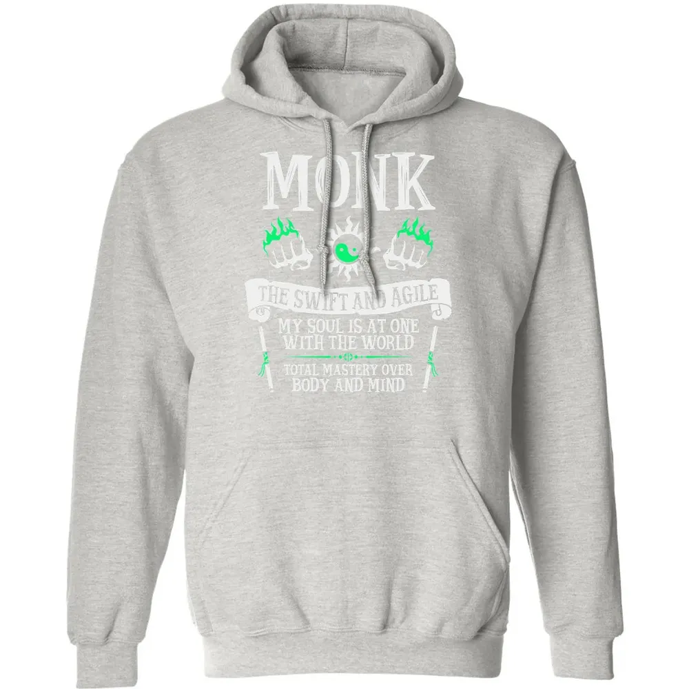 MONK, THE SWIFT AND AGILE (White) Classic Unisex Hoodie - 8