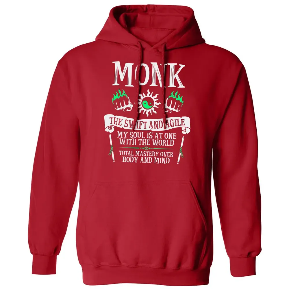 MONK, THE SWIFT AND AGILE (White) Classic Unisex Hoodie - 5