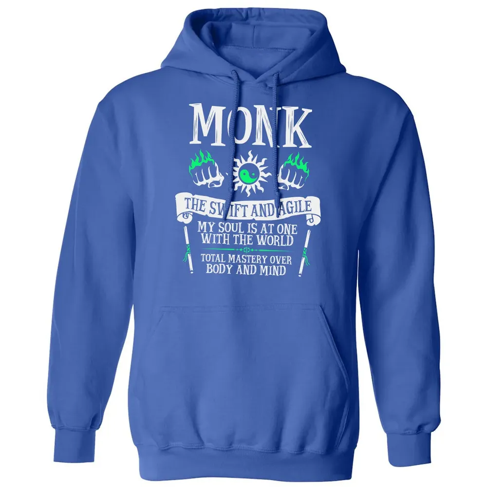 MONK, THE SWIFT AND AGILE (White) Classic Unisex Hoodie - 9