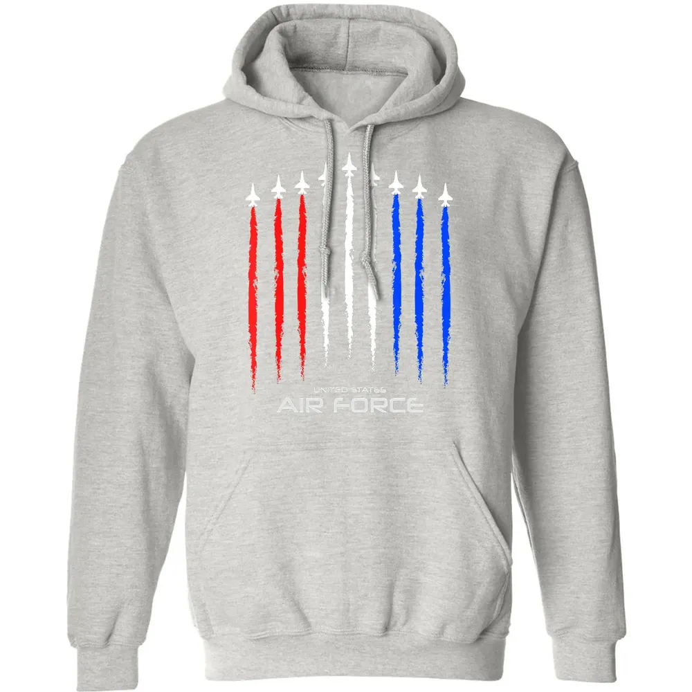 Air Force US Veterans 4th of July    American Flag Classic Unisex Hoodie - 8