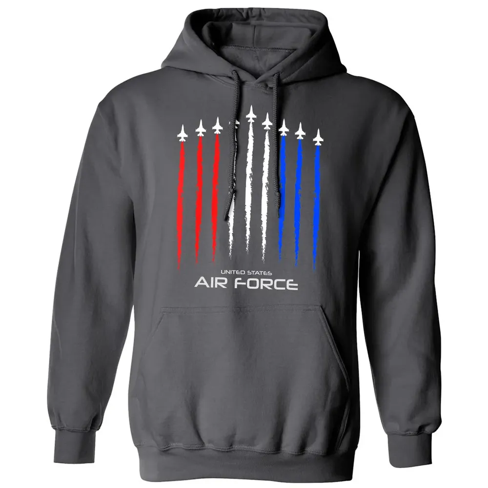 Air Force US Veterans 4th of July    American Flag Classic Unisex Hoodie - 7