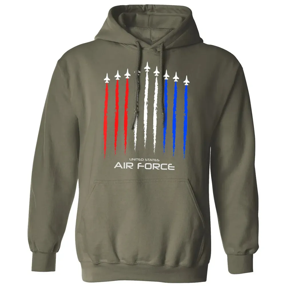 Air Force US Veterans 4th of July    American Flag Classic Unisex Hoodie - 4