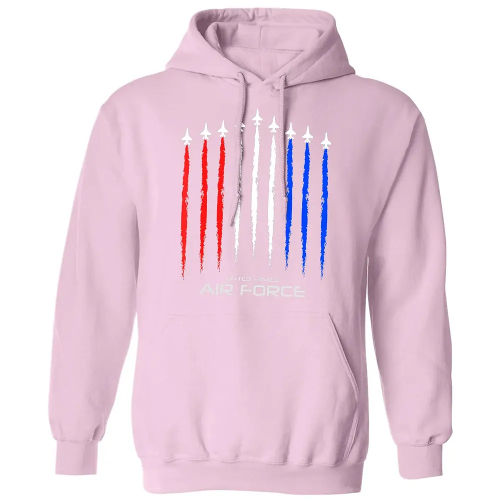 Air Force US Veterans 4th of July    American Flag Classic Unisex Hoodie - 3
