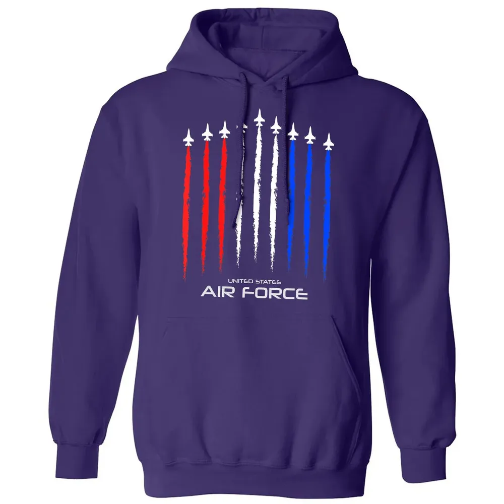 Air Force US Veterans 4th of July    American Flag Classic Unisex Hoodie - 6