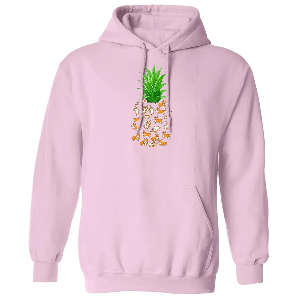 Pineapple Corgi  Funny Birthday gift For Corgi Lovers Classic Unisex Hoodie - 3