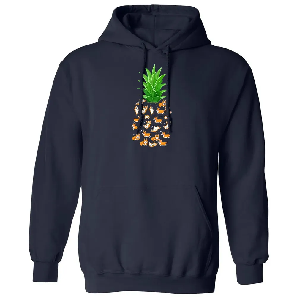 Pineapple Corgi  Funny Birthday gift For Corgi Lovers Classic Unisex Hoodie - 2